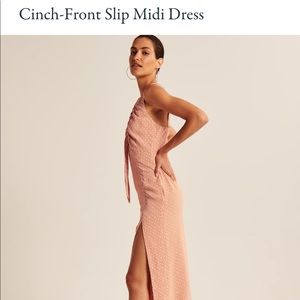 AF Cinch Front Slip Midi Dress